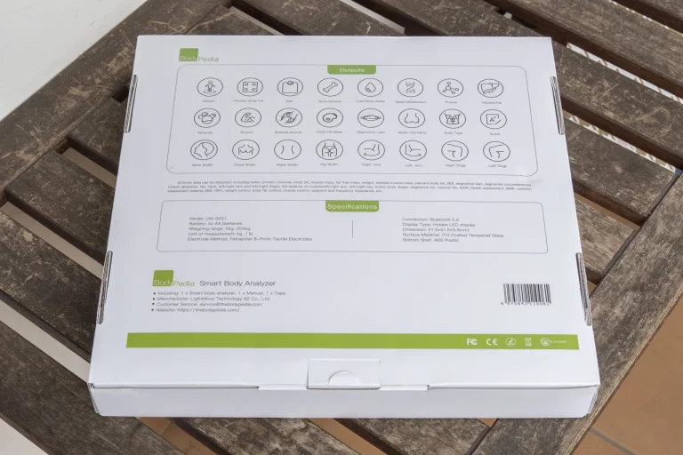 BodyPedia LM-S001 testösszetétel elemző okosmérleg teszt 12