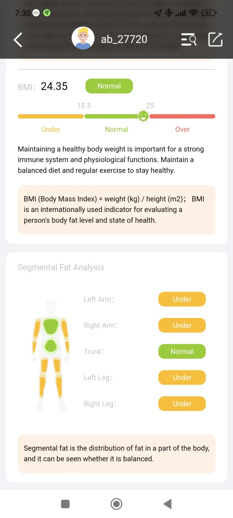BodyPedia LM-S001 testösszetétel elemző okosmérleg teszt 22