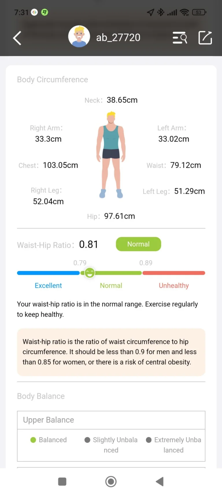 BodyPedia LM-S001 testösszetétel elemző okosmérleg teszt 24