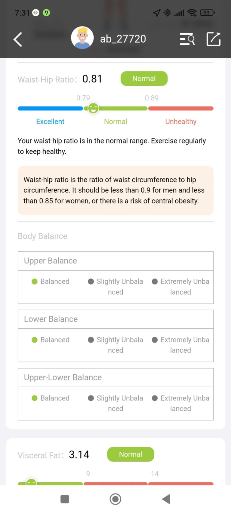 BodyPedia LM-S001 testösszetétel elemző okosmérleg teszt 25