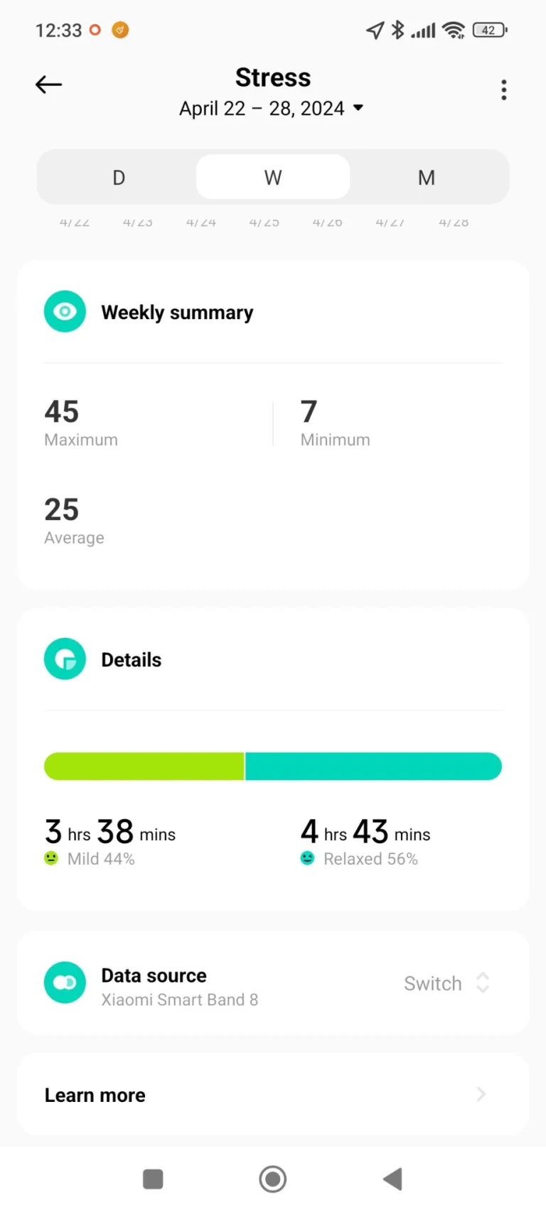 Xiaomi Smart Band 8 aktivitásmérő teszt 44