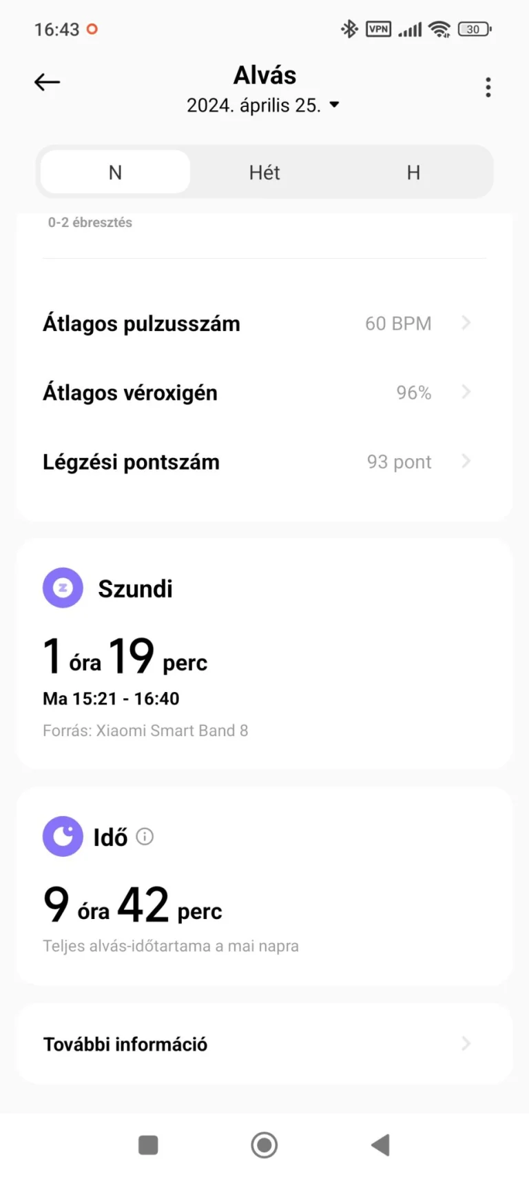 Xiaomi Smart Band 8 aktivitásmérő teszt 45