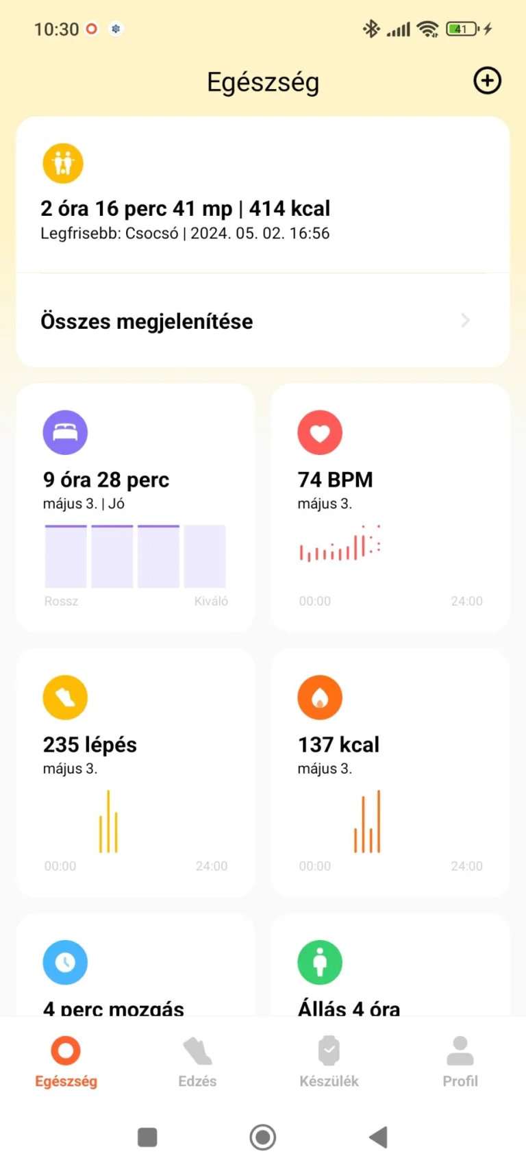 Xiaomi Smart Band 8 Pro aktivitásmérő teszt 36