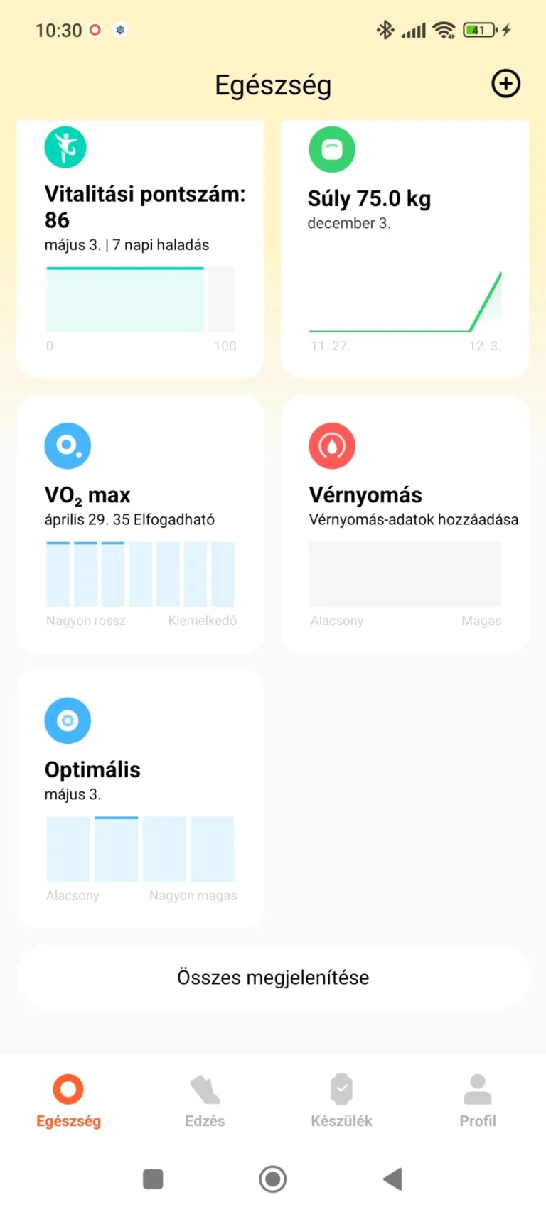 Xiaomi Smart Band 8 Pro aktivitásmérő teszt 38