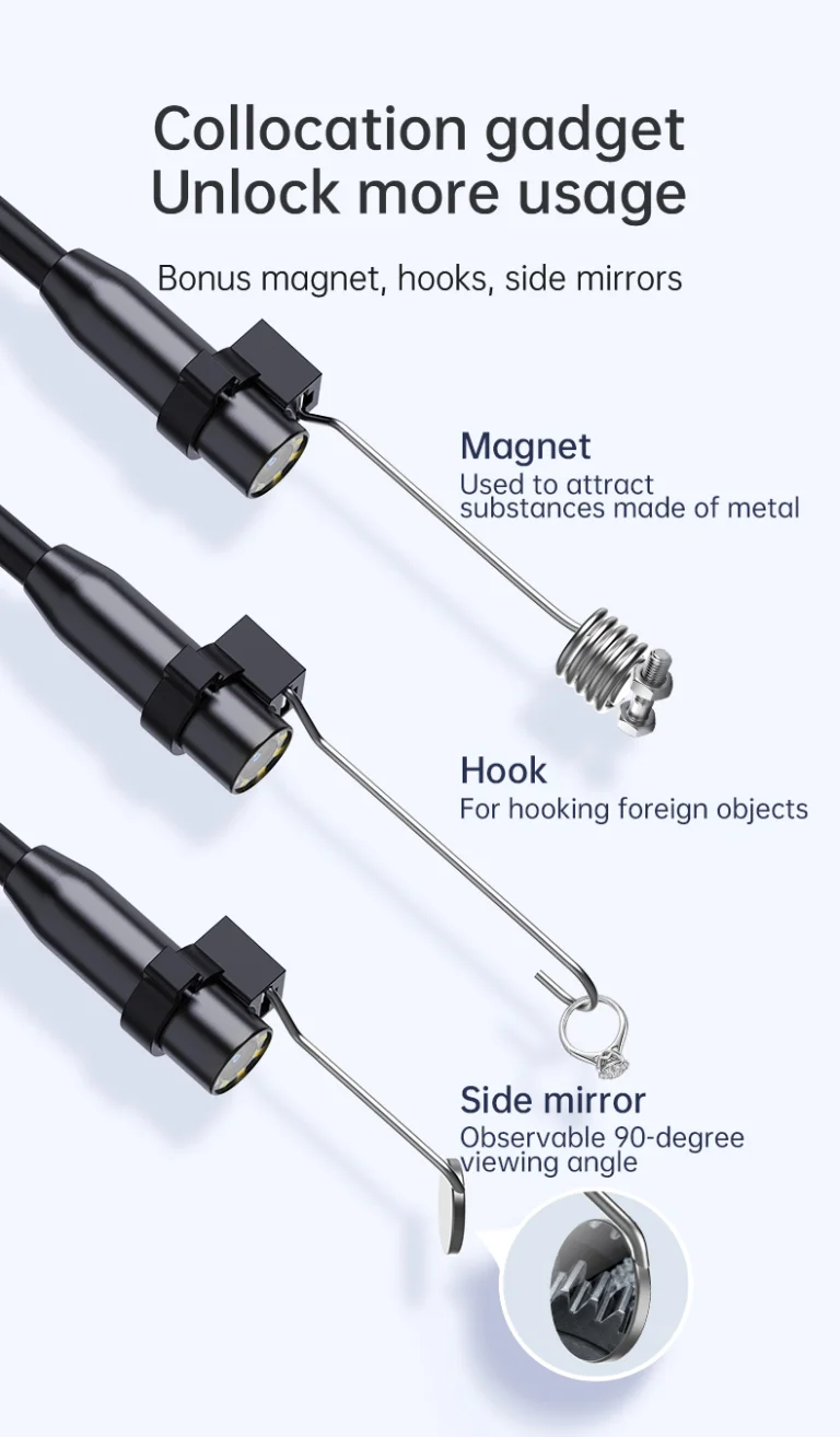 Ennek az endoszkóp kamerának saját kijelzője is van 8