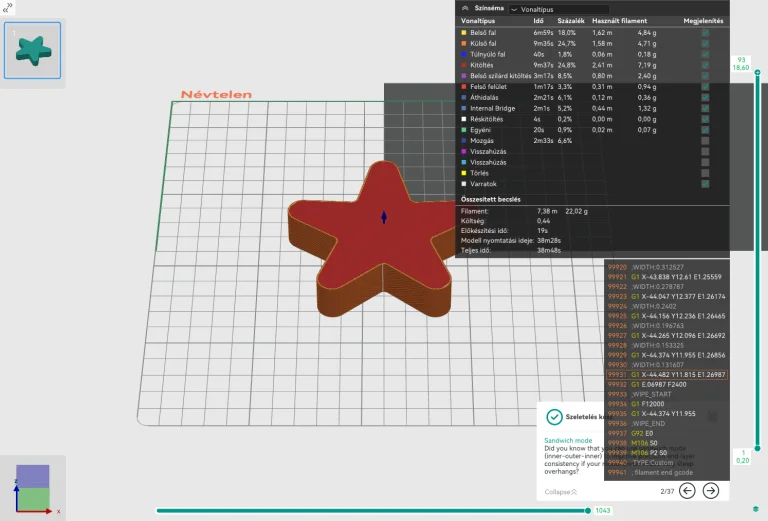 FlashForge Adventurer 5M Pro 3D nyomtató teszt 50