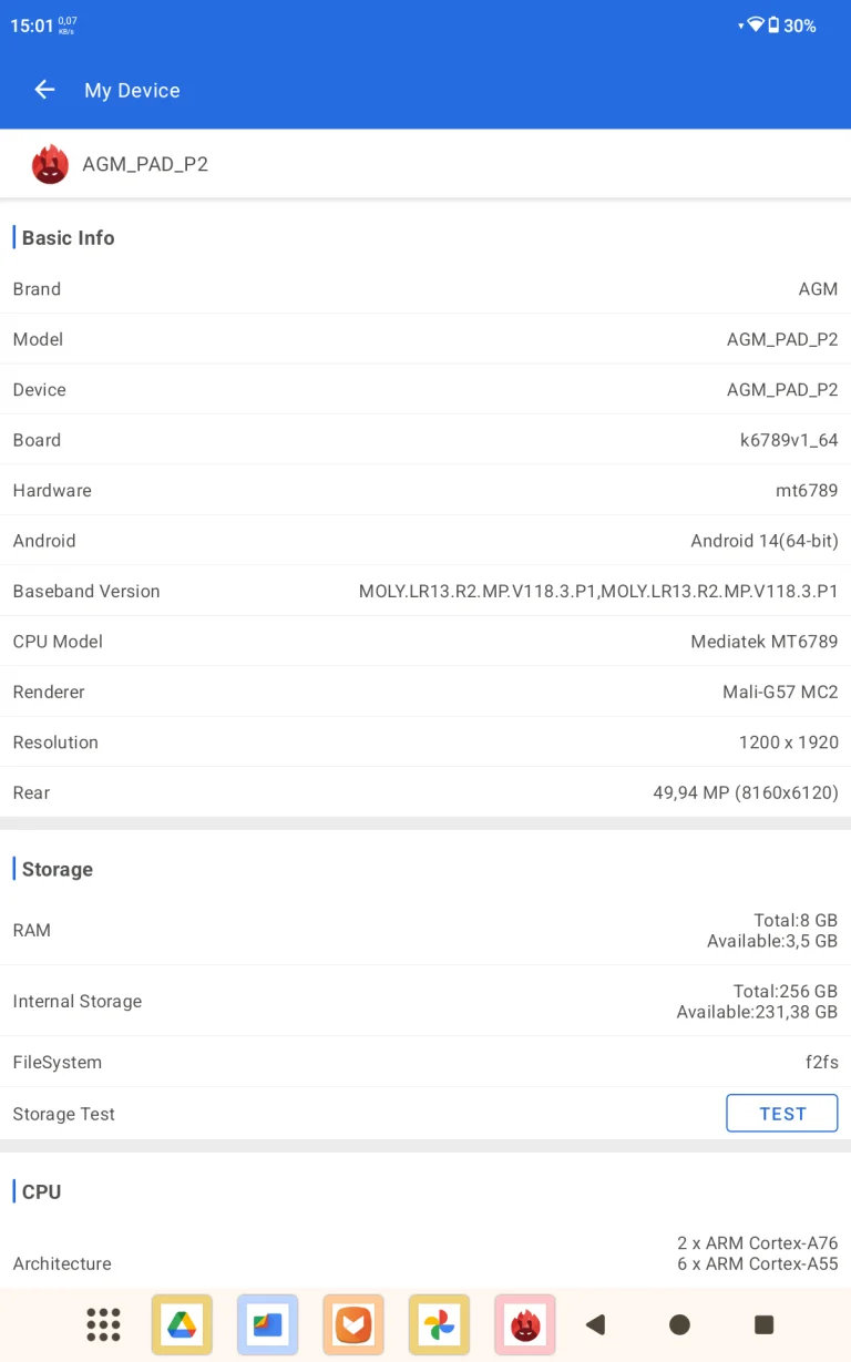 AGM Pad P2 tablet teszt 33
