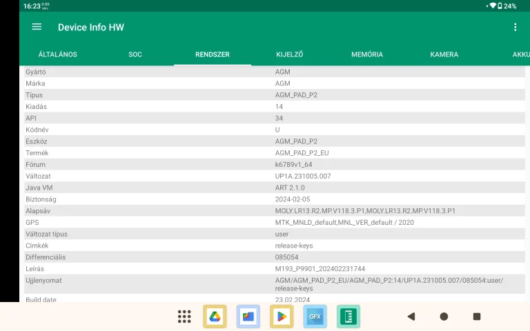 AGM Pad P2 tablet teszt 45