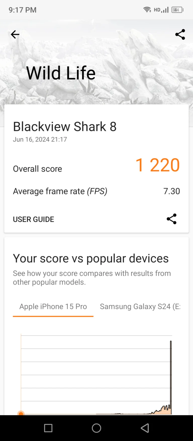 Test 8 du smartphone Blackview Shark 31