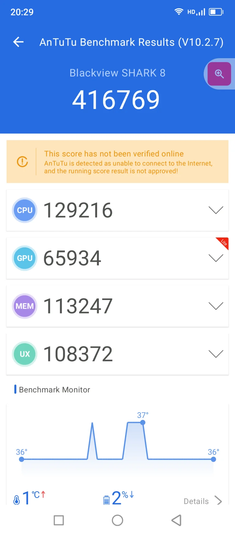 Test 8 du smartphone Blackview Shark 46