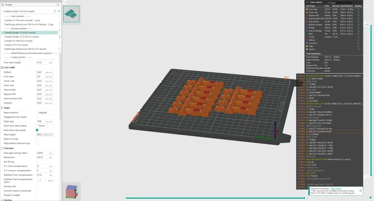 Prueba 3 de la impresora 3D Creality Ender 3 V49-KE