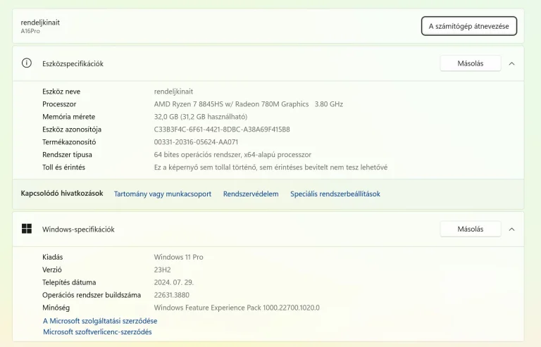 Ninkear A16 Pro utazós notebook teszt 20