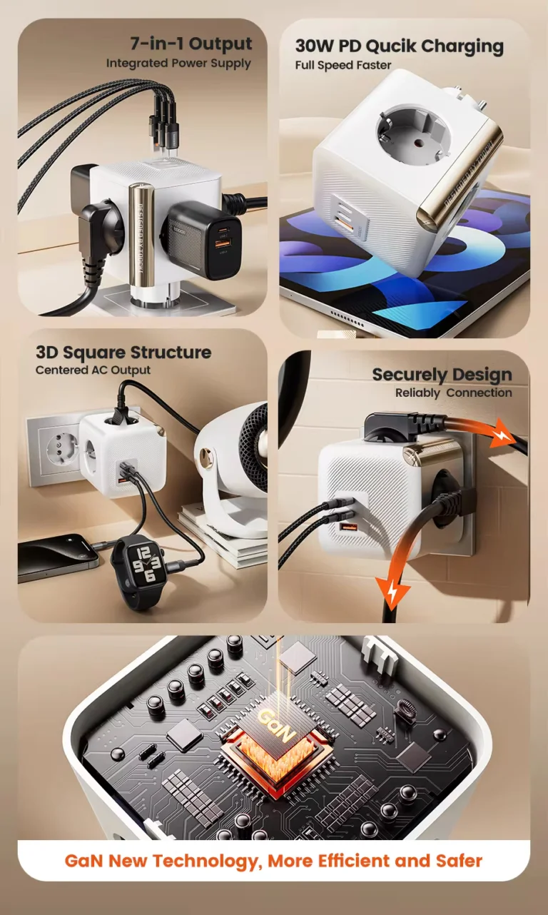 Fali USB-s töltő és hálózati elosztó egyben a Toockitól 3