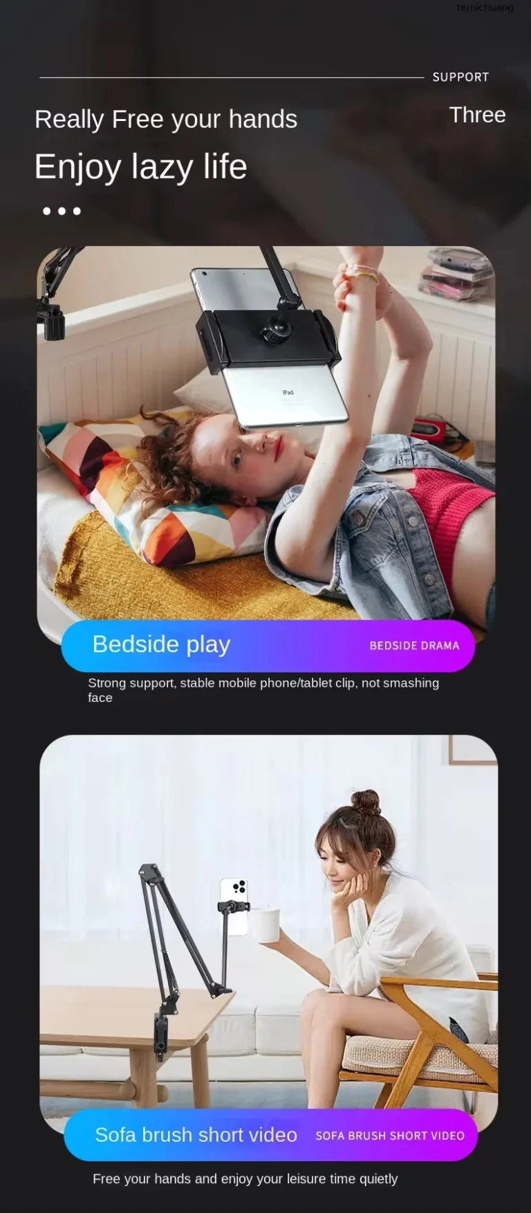 Állítható mobil és tablet állvány, olcsón, Aliexpressről 10