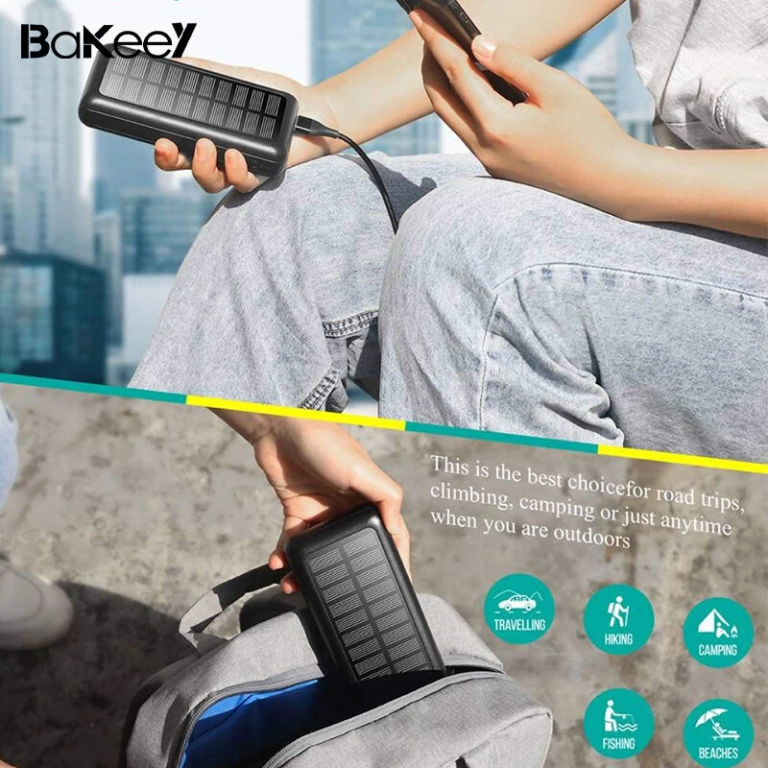 Két erős, napelemes Bakeey power bank 10 000 Ft környékén 14