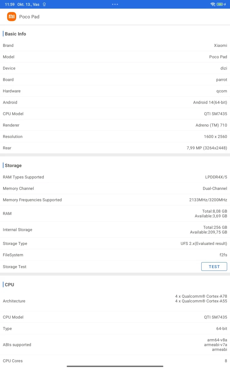 Xiaomi Poco Pad tablet test 37