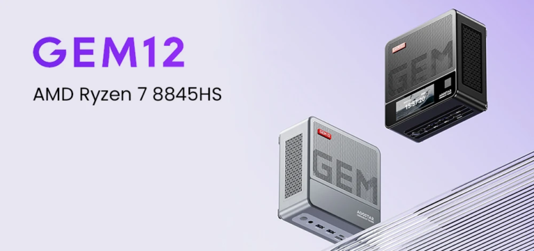 AOOSTAR GEM12 mini PC-k erős Ryzen 7 és 9 procikkal 12