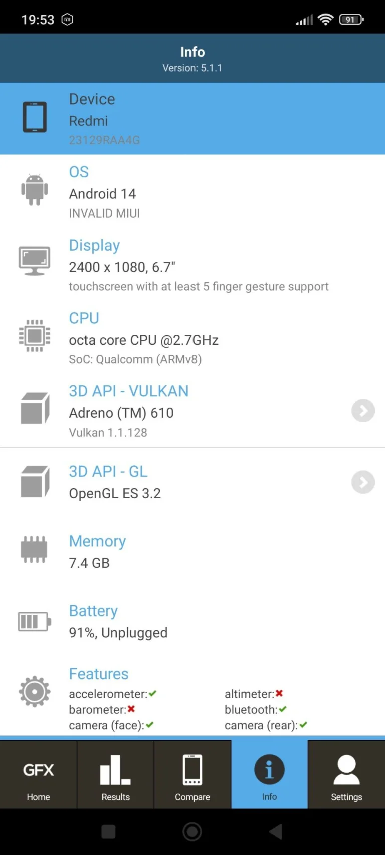 Test 13 du smartphone Redmi Note 4 27G