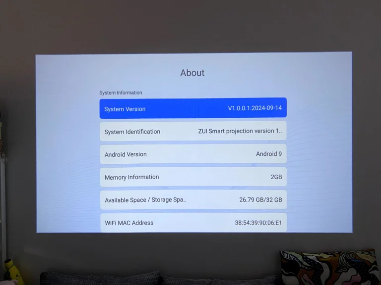 Prueba 100 del proyector Lenovo 34P