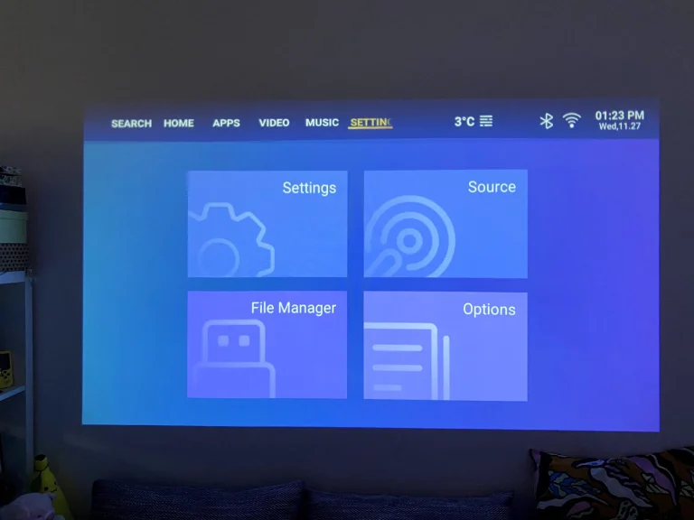Prueba 100 del proyector Lenovo 27P