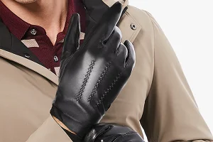 Prueba de guantes de cuero para hombre Bison Denim S169
