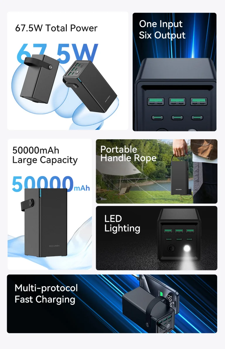 Nagy kapacitású Rocoren power bank-ek 20 000 Ft körül 16