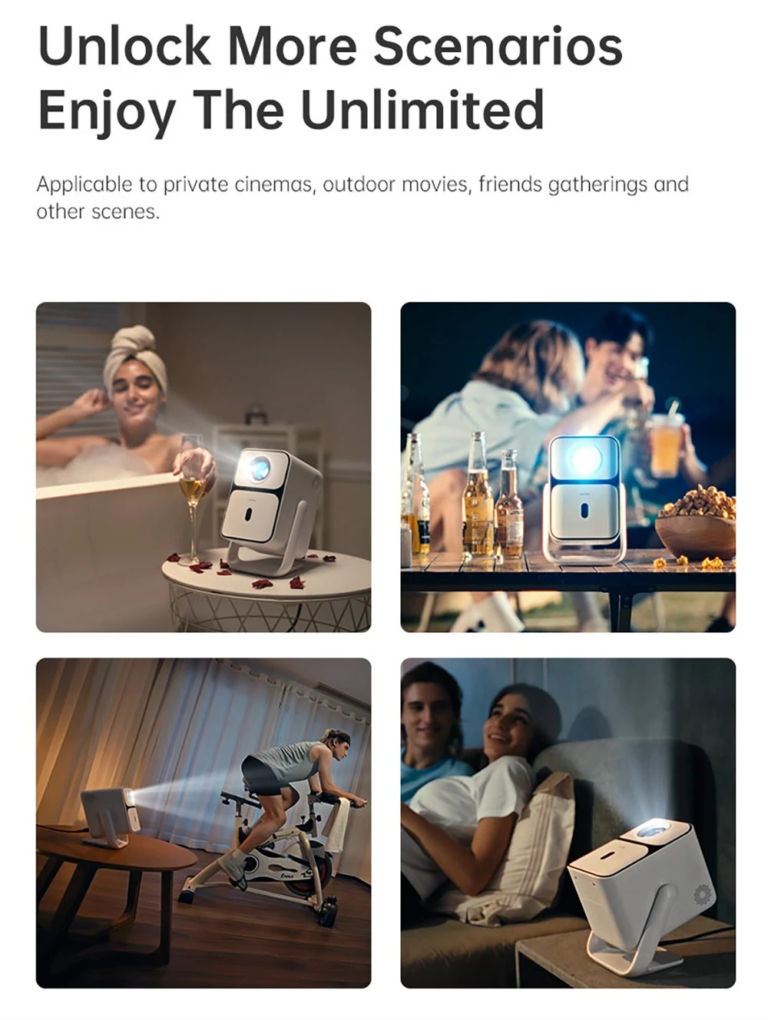Bemutatjuk a Wanbo T2 Ultra projektort gimbal állvánnyal 10