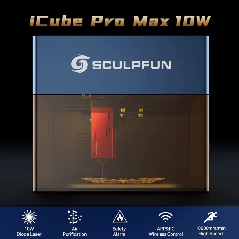 A Sculpfun iCube Pro Max lézergravírozó tisztán dolgozik 5