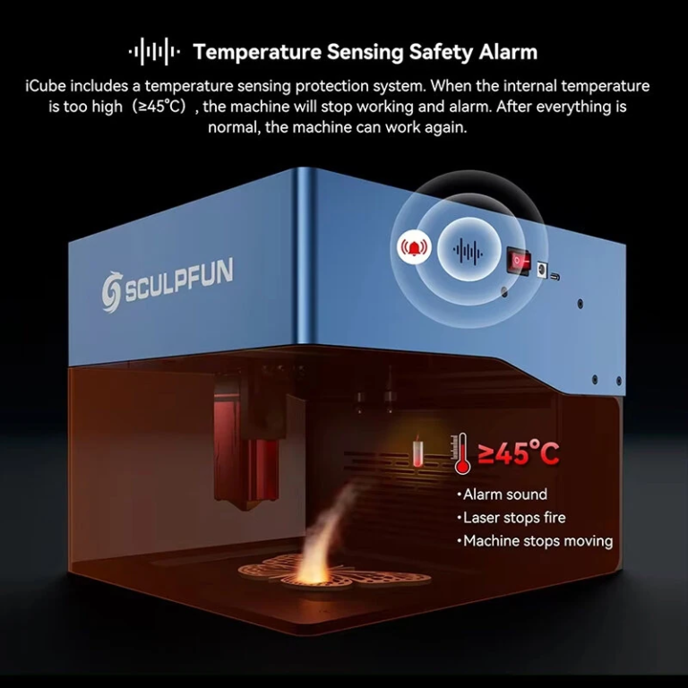 A Sculpfun iCube Pro Max lézergravírozó tisztán dolgozik 4