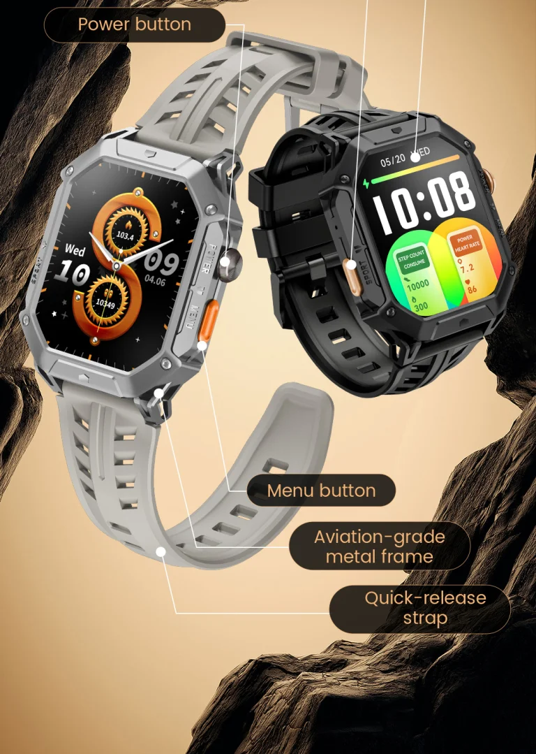 HAYLOU IRON N1 Smartwatch – Metallic Elegance with Durability 15