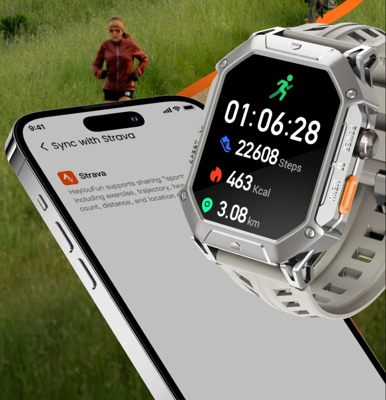 HAYLOU IRON N1 Smartwatch – Metallic Elegance with Durability 4