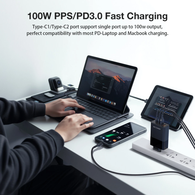 Bemutatkozik a BlitzWolf BW-S29 120 W-os gyorstöltő 5