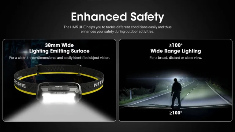 NITECORE HA15 UHE – 400 lumen a homlokodra 13