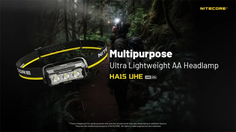 NITECORE HA15 UHE – 400 lumen a homlokodra 7