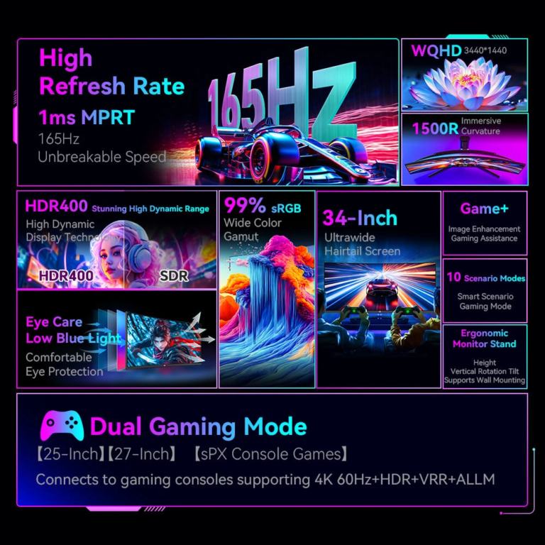 Titan Army C34A1R: a gamer monitor, amitől leesik az állad 11