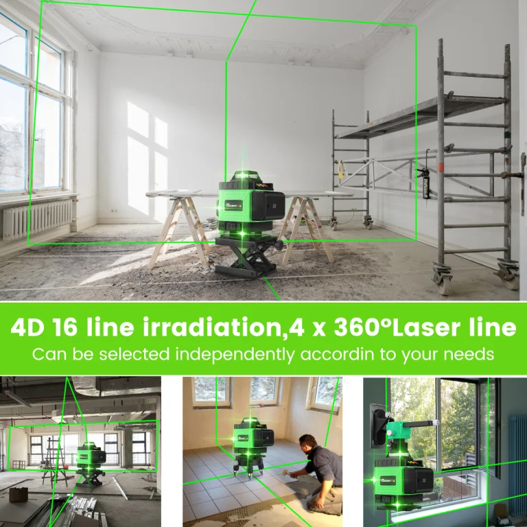 MUSTOOL 16 vonalas lézeres szintező: építőipari fénykard 2