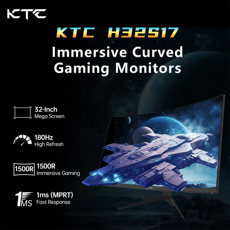 A KTC H32S17 ívelt monitor egy igazi 180 Hz-es élménybomba 16