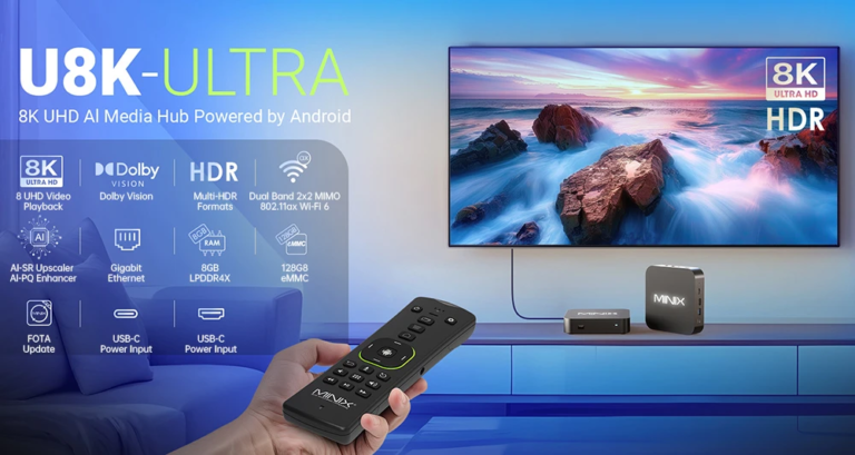 MINIX U8K-Ultra médialejátszó: 8K-s, Androidos doboz 9