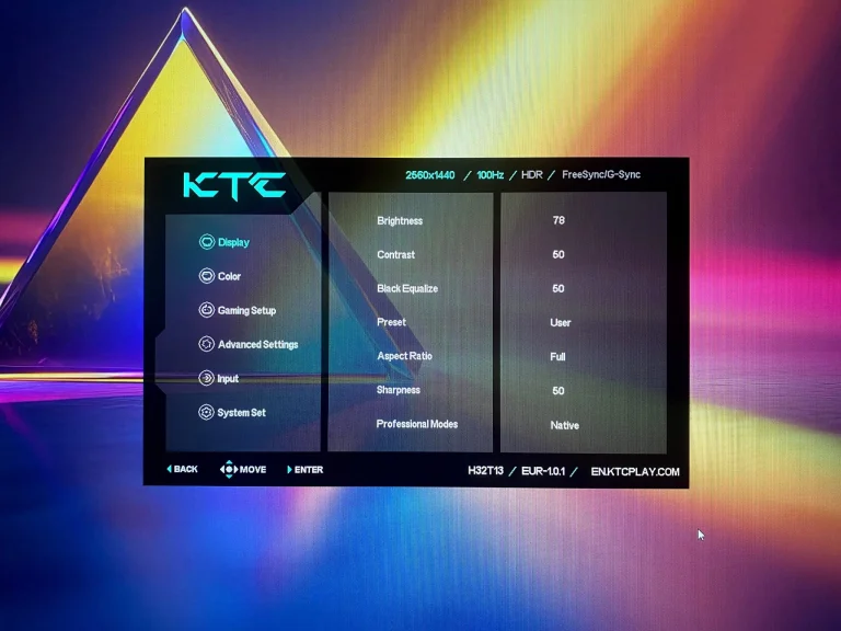 KTC H32T13 gamer monitor teszt 4