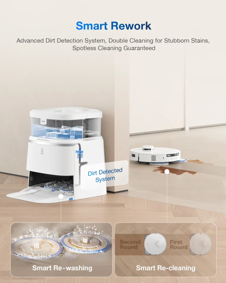 ECOVACS T30 PRO: önürítő, önmosó, önszárító robot 6