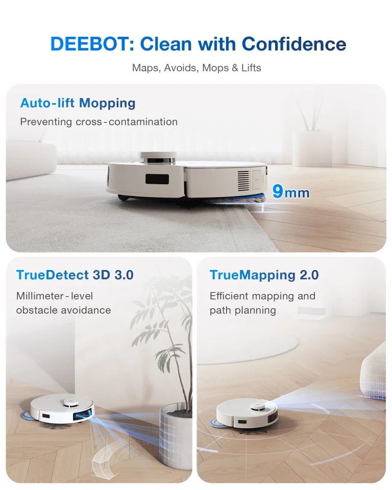 ECOVACS T30 PRO: önürítő, önmosó, önszárító robot 7