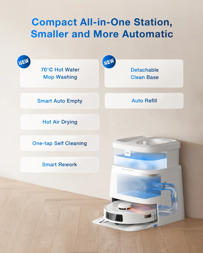 ECOVACS T30 PRO: önürítő, önmosó, önszárító robot 10