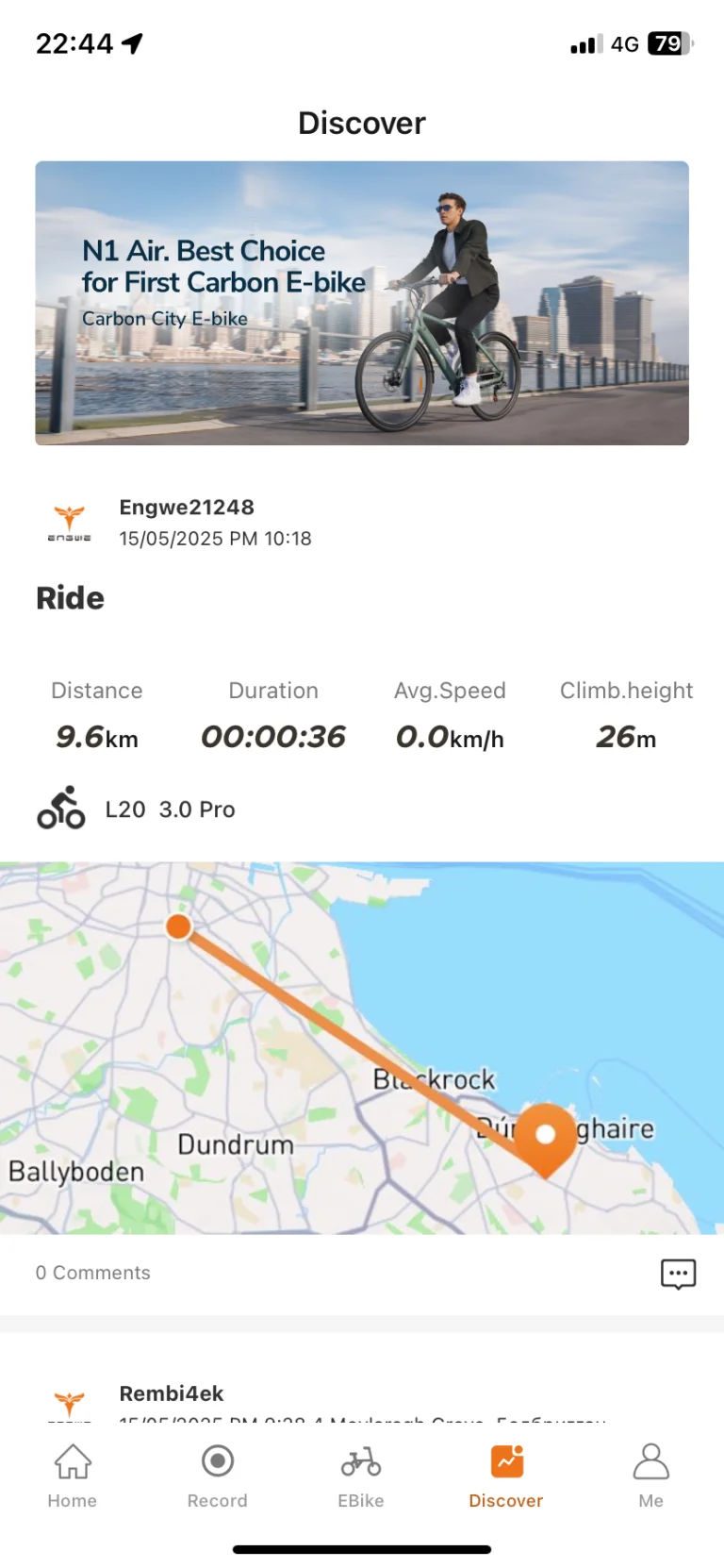 Engwe MapFour N1 Air elektromos kerékpár teszt 36