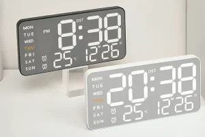 A digital clock that knows more than most people in the morning