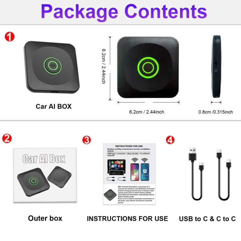 Filléres CA02 vezeték nélküli CarPlay/Android Auto adapter 8