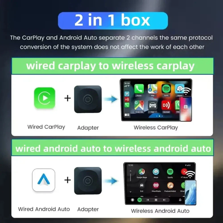 Filléres CA02 vezeték nélküli CarPlay/Android Auto adapter 3