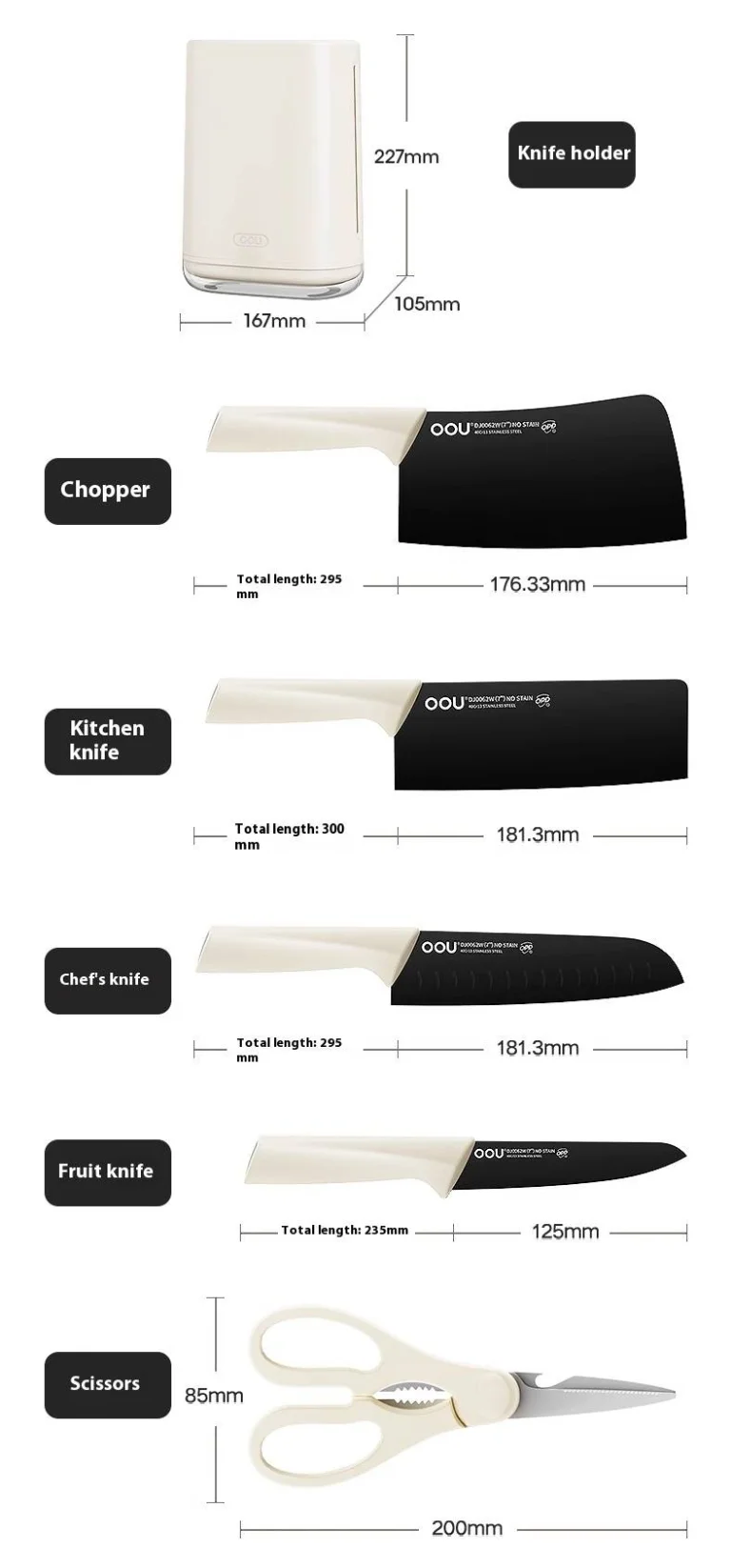 Ha a konyha a vászon, akkor ez az OOU késkészlet a paletta 5