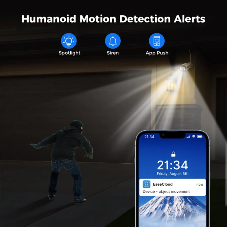 A Hiseeu WK-4HBFO3 kamerarendszer lát, hallgat, beszél 5