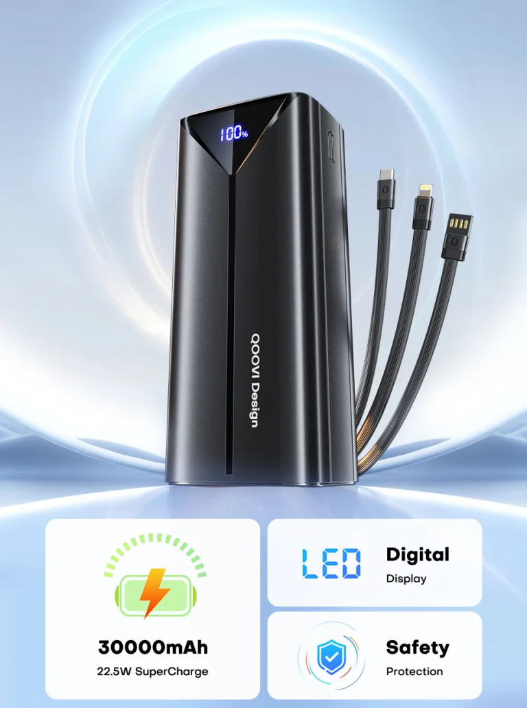 30 000 mAh színtiszta energia: QOOVI power bank 9