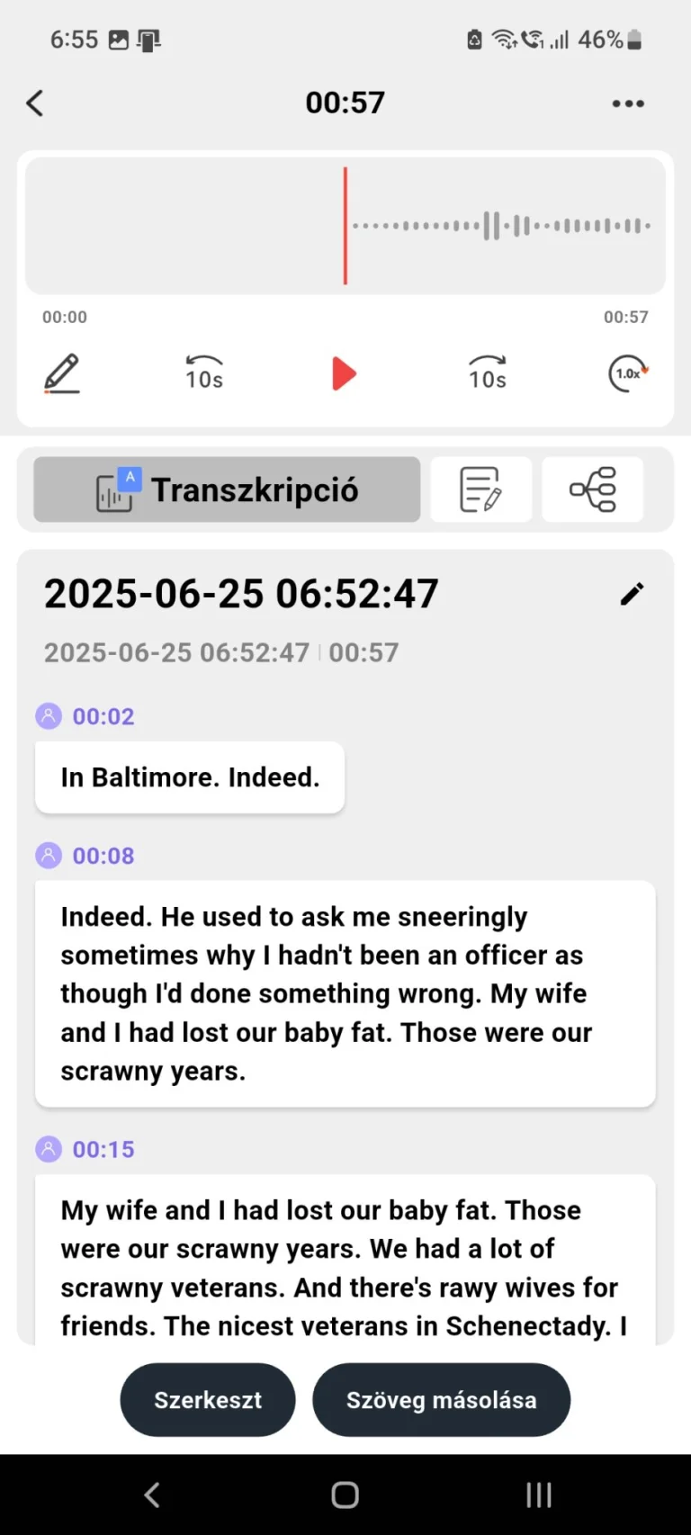 NOTE A3 AI hangrögzítő teszt 10